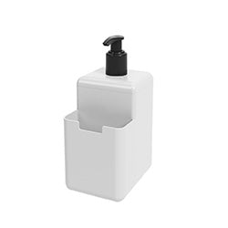 DISPENSADOR DE JABON PLASTICO SINGLE 500ML BLANCO