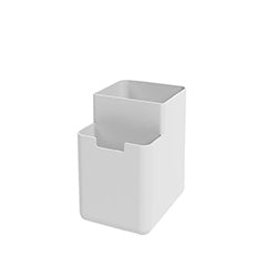 ORGANIZADOR MESADA PLASTICO SINGLE BLANCO. 8x10.5x12CM