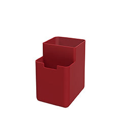 ORGANIZADOR MESADA PLASTICO SINGLE  ROJO B. 8x10.5x12CM