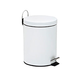 PAPELERA REDONDA C/PEDAL 3LTS BLANCO