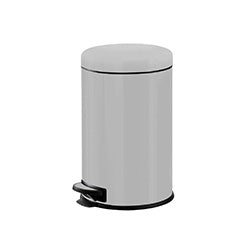 PAPELERA TAPA REDONDA C/PEDAL 3LTS GRIS