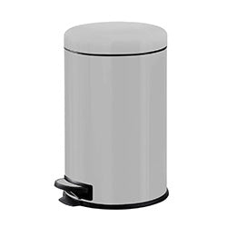 PAPELERA TAPA REDONDA C/ PEDAL 12LTS GRIS