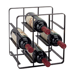 BODEGUERO ACERO PARA 9 BOTELLAS DE VINO 27.5X9.5X23.5CM