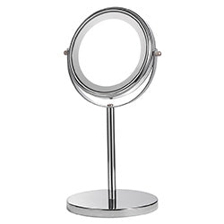 ESPEJO DE MESA ACERO CON LED D15CM AUMENTO X5