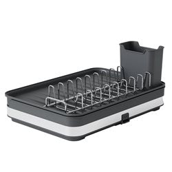 ESCURRIDOR EXTENSIBLE CROM. C/BANDEJA Y PORTA CUB.