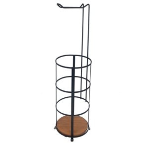 SOSPORTE P/PAPEL HIG  MET.NEGRO BASE BAMBU 15X64CM
