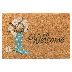 FELPUDO DE COCO 40x60CM H1.5CM BOTA WELCOME