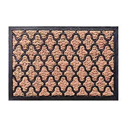 FELPUDO COCO/GOMA 40X60CM H.1CM ENTRAMADO FLOR