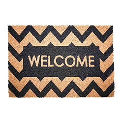 FELPUDO DE COCO 40X60CM H.1.5CM  WELCOME ZIGZAG
