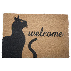 FELPUDO DE COCO 40X60CM H.1.5CM WELCOME GATO
