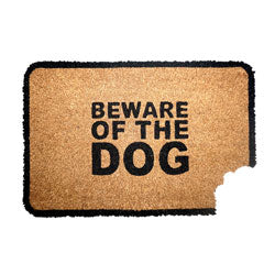 FELPUDO DE COCO 40X60CM H.1.5CM BEWARE OF THE DOG