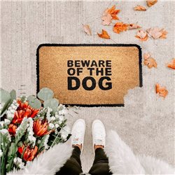 FELPUDO DE COCO 40X60CM H.1.5CM BEWARE OF THE DOG