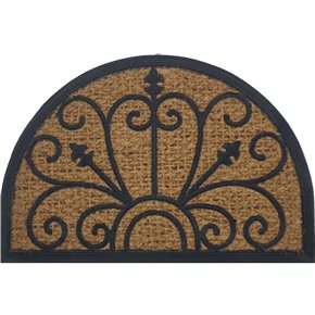 FELPUDO COCO/GOMA SEMICIRCULO 40x60CM H1CM ARABESCO