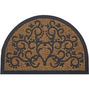 FELPUDO COCO/GOMA SEMICIRCULO 40x60CM H1CM ARABIGO