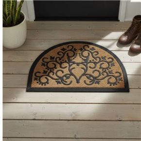 FELPUDO COCO/GOMA SEMICIRCULO 40x60CM H1CM ARABIGO