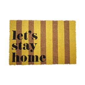 FELPUDO DE COCO 40X60CM H.1.5CM   LETS STAY HOME
