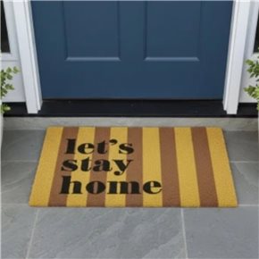 FELPUDO DE COCO 40X60CM H.1.5CM   LETS STAY HOME