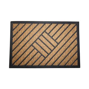 FELPUDO COCO/GOMA 40X60CM H.1CM LINEAS CRUZADAS