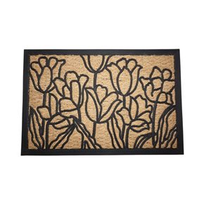 FELPUDO COCO/GOMA 40X60CM H.1CM TULIPANES