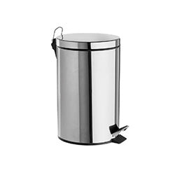 PAPELERA REDONDA C/ PEDAL 3 LTS ACERO