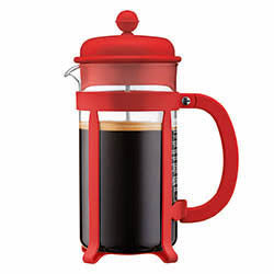CAFETERA 1LT 8 TAZAS ROJO JAVA PRESS BODUM