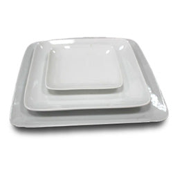 PLATO PAN SEMICUADRADO 13/H1.5CM PORCELANA BLANCO