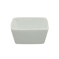 RAMEQUIN CUADRADO CERAMICA BLANCA.  9x4CM