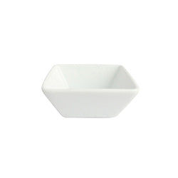 RAMEQUIN CUADRADO 5X3.5 CM PORCELANA BLANCO