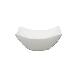 RAMEQUIN CUADADO C/ PUNTAS  PORCELANA BLANCO. 8X3 CM