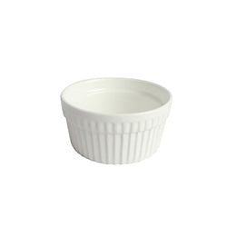 RAMEQUIN REDONDO APILABLE 9X4.5 CM PORCELANA BLANCO