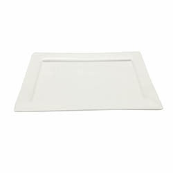 FUENTE RECTANGULAR 25X15.5X2.5CM PORCELANA BLANCO