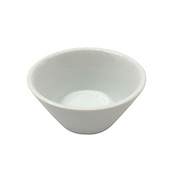 RAMEQUIN REDONDO CONICO 8X4CM PORCELANA BLANCA