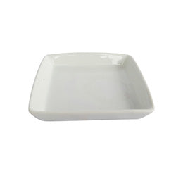 PLATO PAN CUADRADO PORCELANA D9x2CM BLANCO