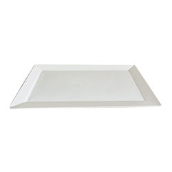 FUENTE RECTANGULAR PORCELANA 45x38x2CM BLANCO