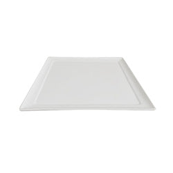 FUENTE CUADRADA PORCELANA 35x1.5CM BLANCO