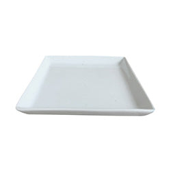 FUENTE CUADRADA PORCELANA 30x4CM BLANCO