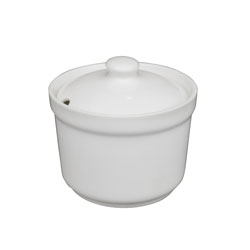 AZUCARERO/QUESERA D10x9CM PORCELANA BLANCO