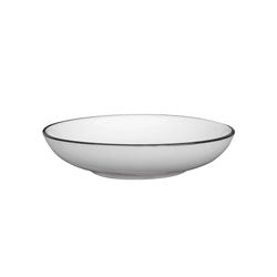 RAMEQUIN D11.5x2CM PORCELANA BLANCO BORDE NEGRO