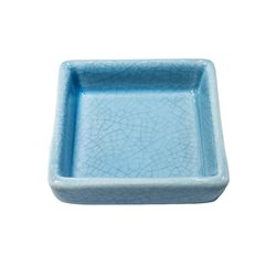 RAMEQUIN CUADRADO 6.5x1.5CM PORCELANA TONOS AZUL