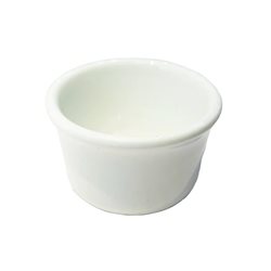 RAMEQUIN REDONDO D7.5x5CM PORCELANA BLANCO