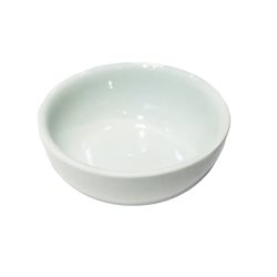 RAMEQUIN REDONDO D9x3.5CM PORCELANA BLANCO