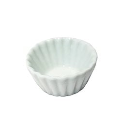 RAMEQUIN ONDULADO D5.5x2.5CM PORCELANA BLANCO