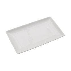 FUENTE RECTANGULAR 26x16x2CM PORCELANA BLANCO