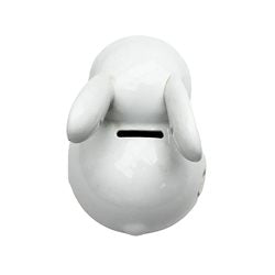 ADORNO ALCANCIA CONEJO 11x10x15CM PORCELANA BLANCO