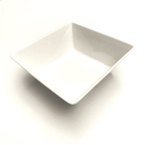 BOWL CUADRADO 18x18x6.5CM PORCELANA BLANCO