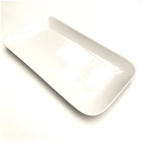 FUENTE 36x19x2.8CM PORCELANA BLANCO