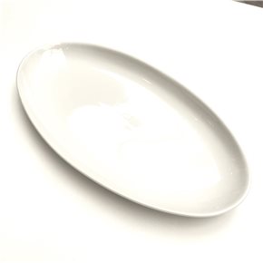 FUENTE 40x21x3.5CM PORCELANA BLANCO