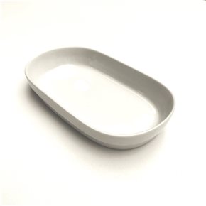FUENTE 18x10x3CM PORCELANA BLANCO