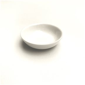 RAMEQUIN REDONDO D7.5x2.5CM PORCELANA BLANCO