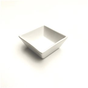 RAMEQUIN CUADRADO 8x8x3CM PORCELANA BLANCO